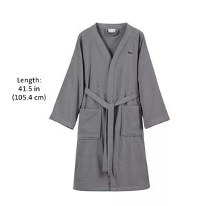 Lacoste Terry Bathrobe - Meteorite NWT - One Size
